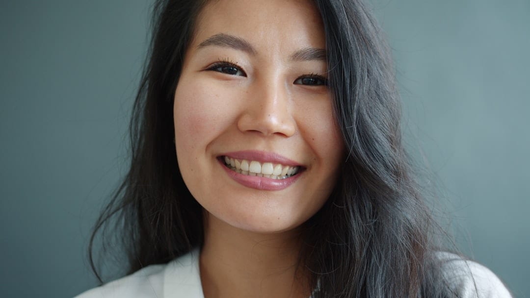 Woman with glowing bare skin