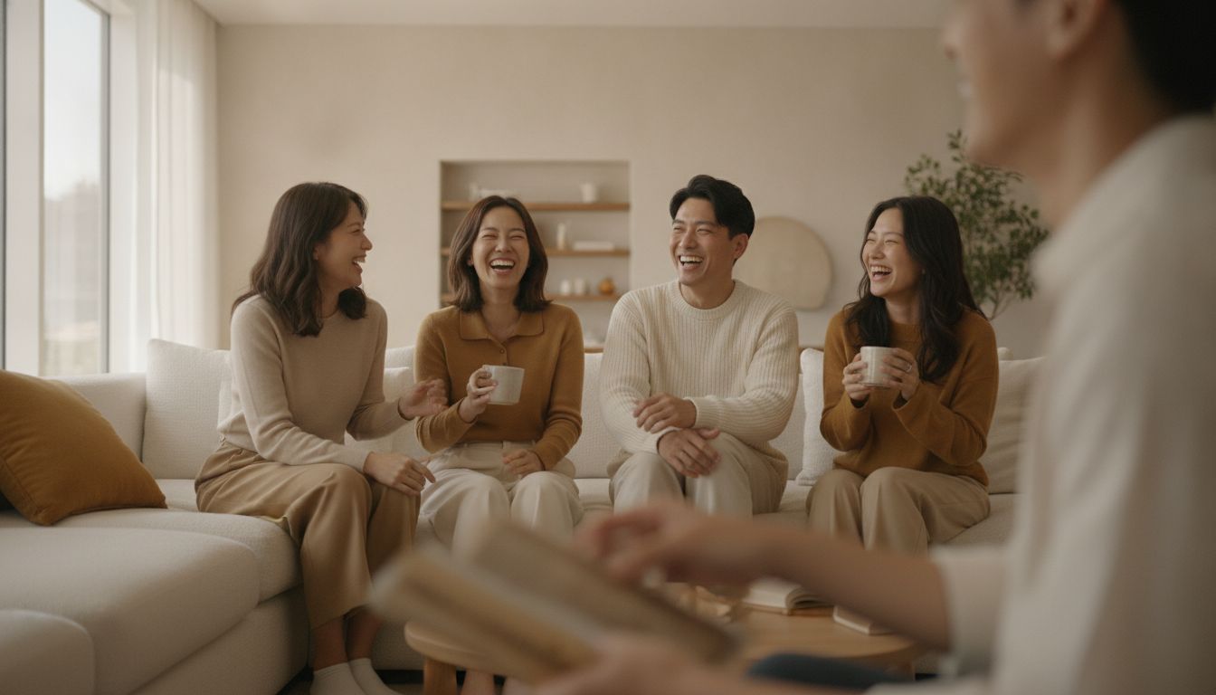 Group of friends with healthy glowing skin
