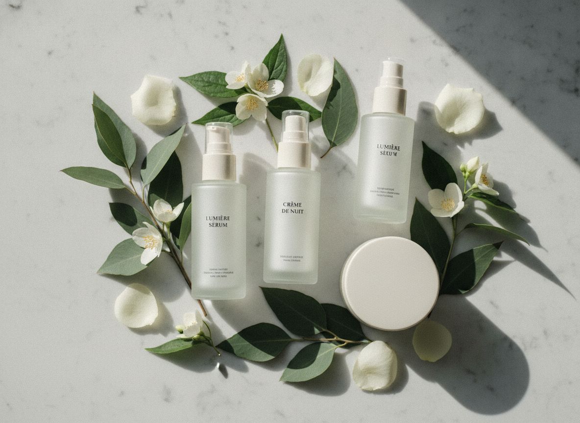 DR's Secret luxury skincare products flat lay